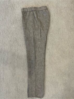 Peserico Linen Blend Pants with Jeweled Accents
